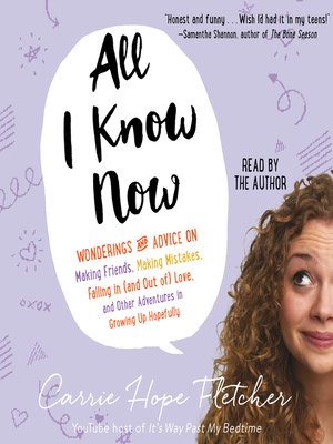 cover image of All I Know Now